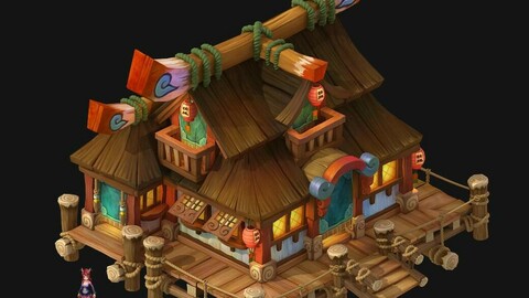 Cartoon city - ordinary houses