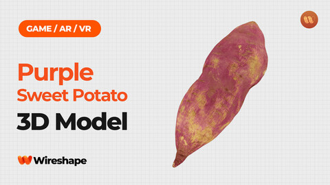Purple Sweet Potato - Real-Time 3D Scanned