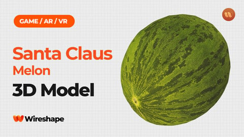 Santa Claus Melon - Real-Time 3D Scanned