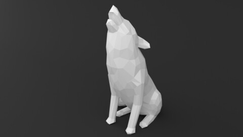 Low Poly Wolf - 3D Print Model