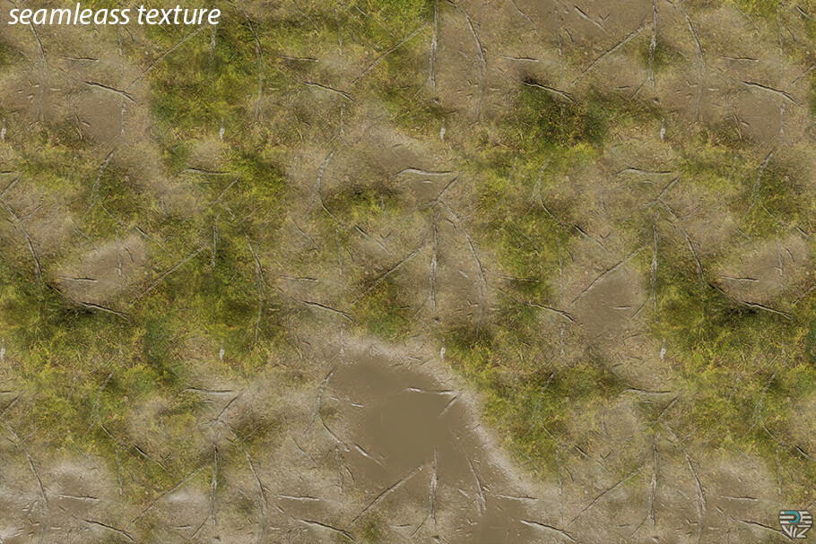 Grass mud and puddles terrain 23 Texture