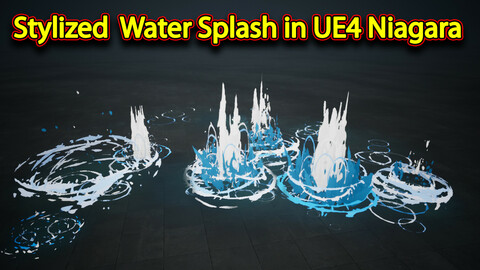 Stylized Water Splash in UE4.26 Niagara