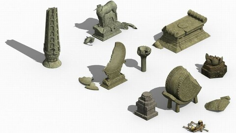 Ancient ruins - altar damaged accessories
