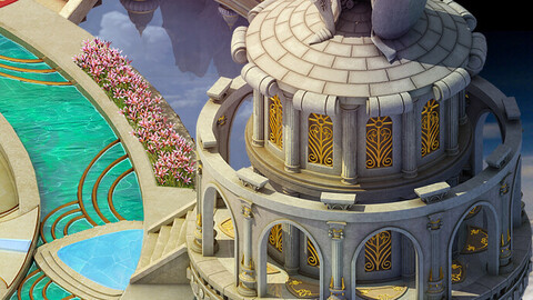 God of the country - white small turret