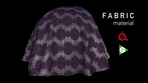 Shiny Waves Fabric Material