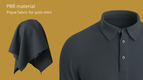 High realistic pique fabric - PBR material - Scanned material