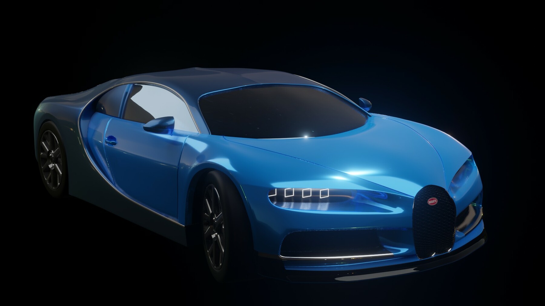 ArtStation - Bugatti Chiron 3D Model (.blend & .obj) | Resources