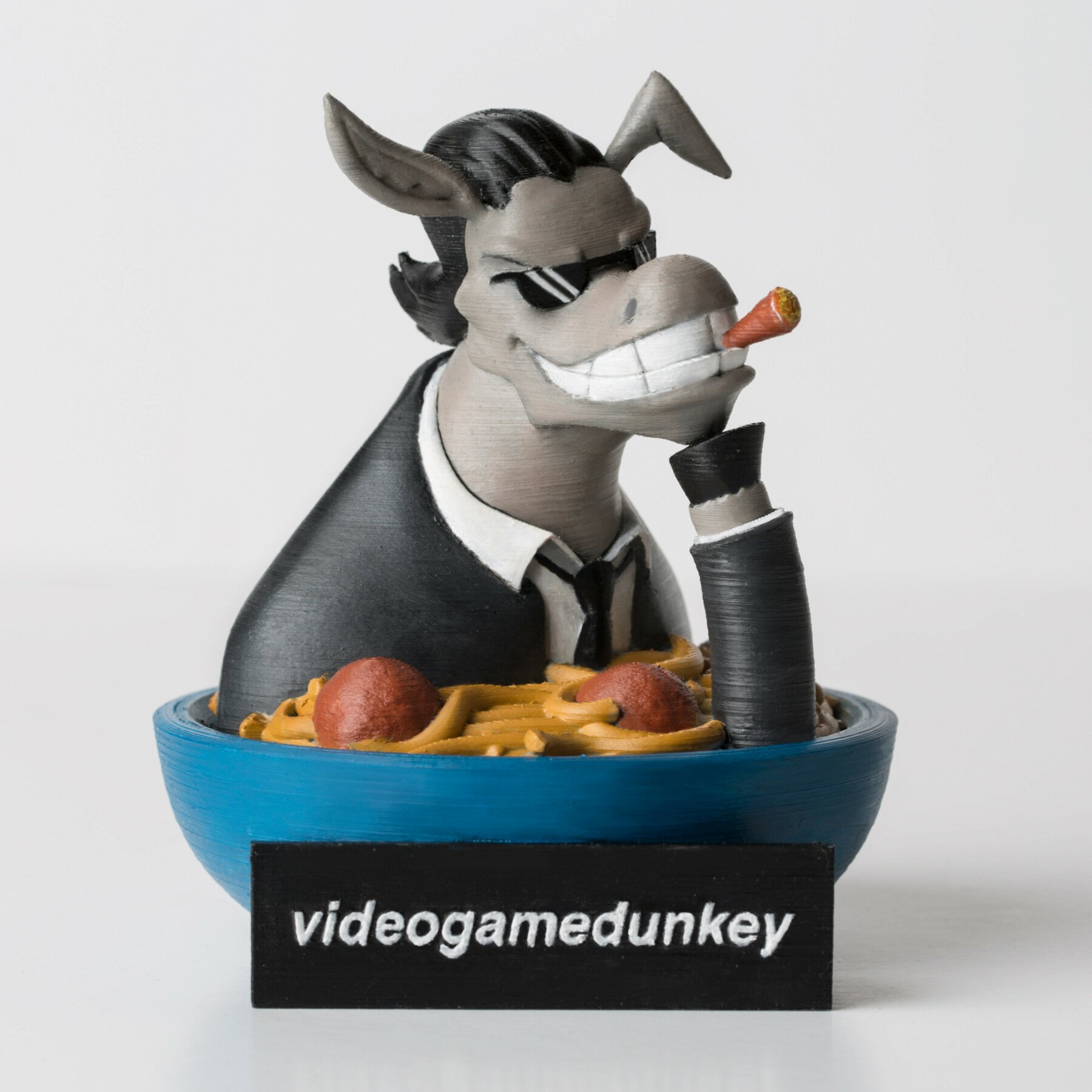 An STL of a statue of videogamedunkey that you can 3D print for yourself! 