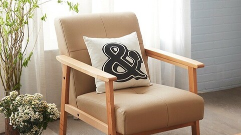 Canoe Nordic Wood Sofa 2colors for 1 Person