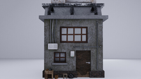 Cyberpunk Building 7 3D Model