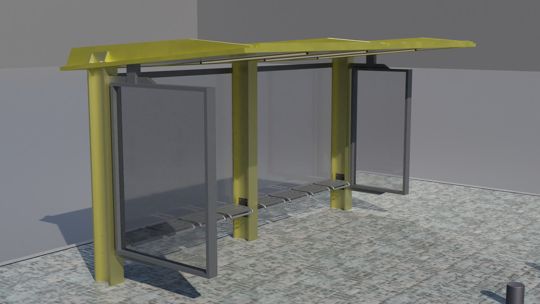 ArtStation - Bus stop Free low-poly 3D model | Resources