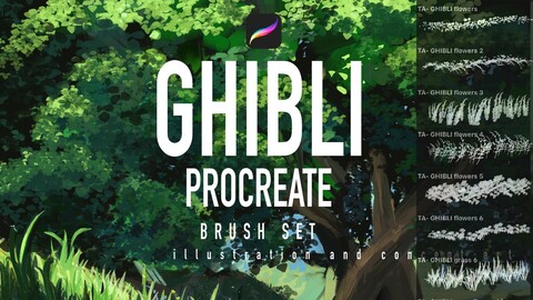 30 Ghibli Procreate brushes