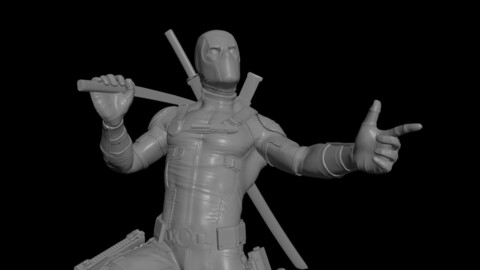 Deadpool stl 3D print model