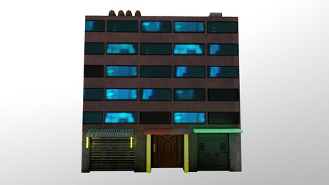 Cyberpunk Building 10 3D Model