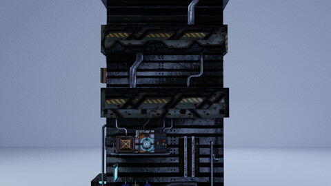 Cyberpunk Building 11 3D Model