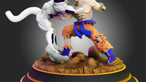 Goku ssj VS Freeza full power - Dragon Ball Z - 3D print