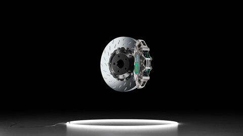 Project Mu x Alcon caliper and rotor racing brake kit system 3D model