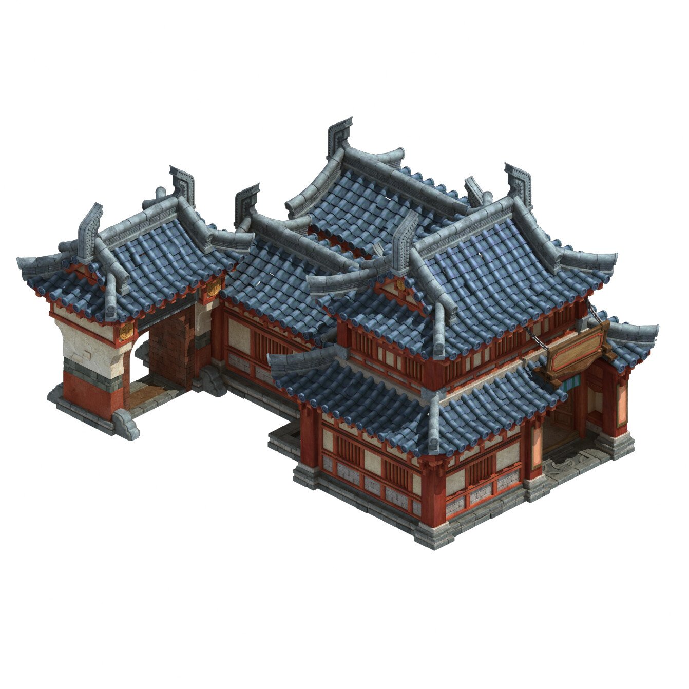 ArtStation - Ancient Chinese architecture - craft shop | Game Assets