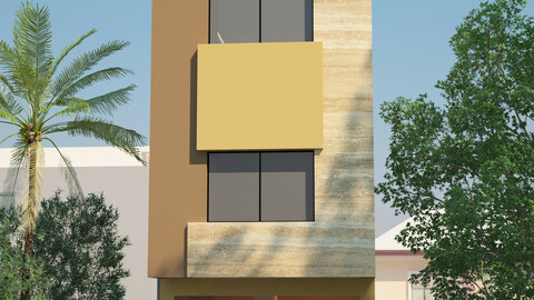 12 foot 6 inche wide 3d elevation model