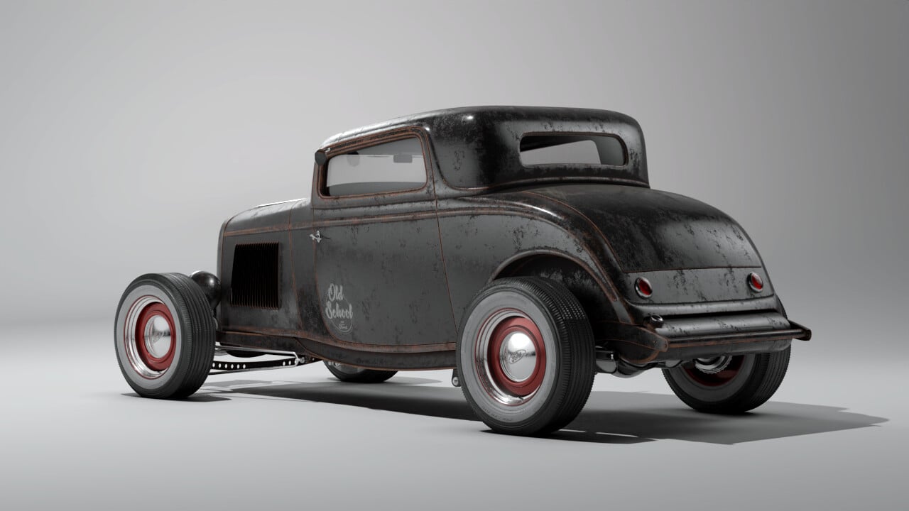 ArtStation - 1932 Ford 3 Windows Modified Rat Rod 3D model | Resources