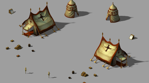 Crusaders - Barracks - Tents 01