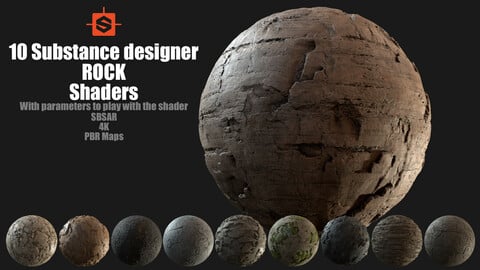 10 Substance designer rock shaders