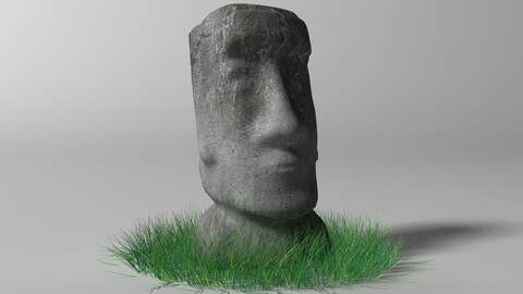 Moai statue 3D Model