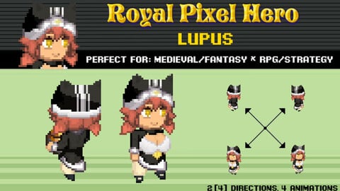 Pixel Art Chibi: Lupus Overlord / Royal Pixel / Isometric