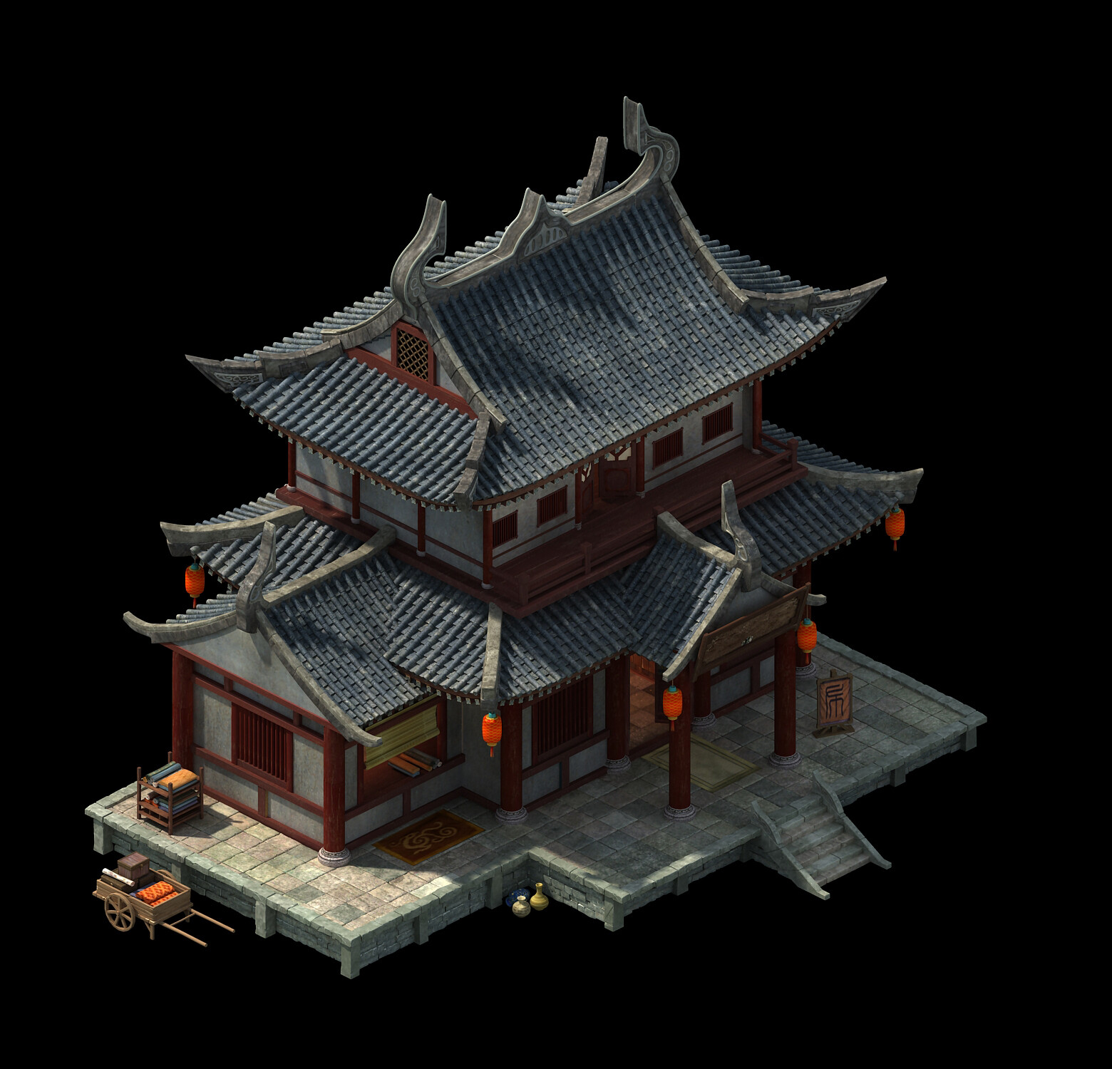 ArtStation - Peach Blossom Island - Tower 12 | Game Assets