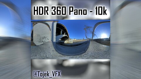 HDR 360 Panorama 1st Street Viaduct DTLA 49 side of river