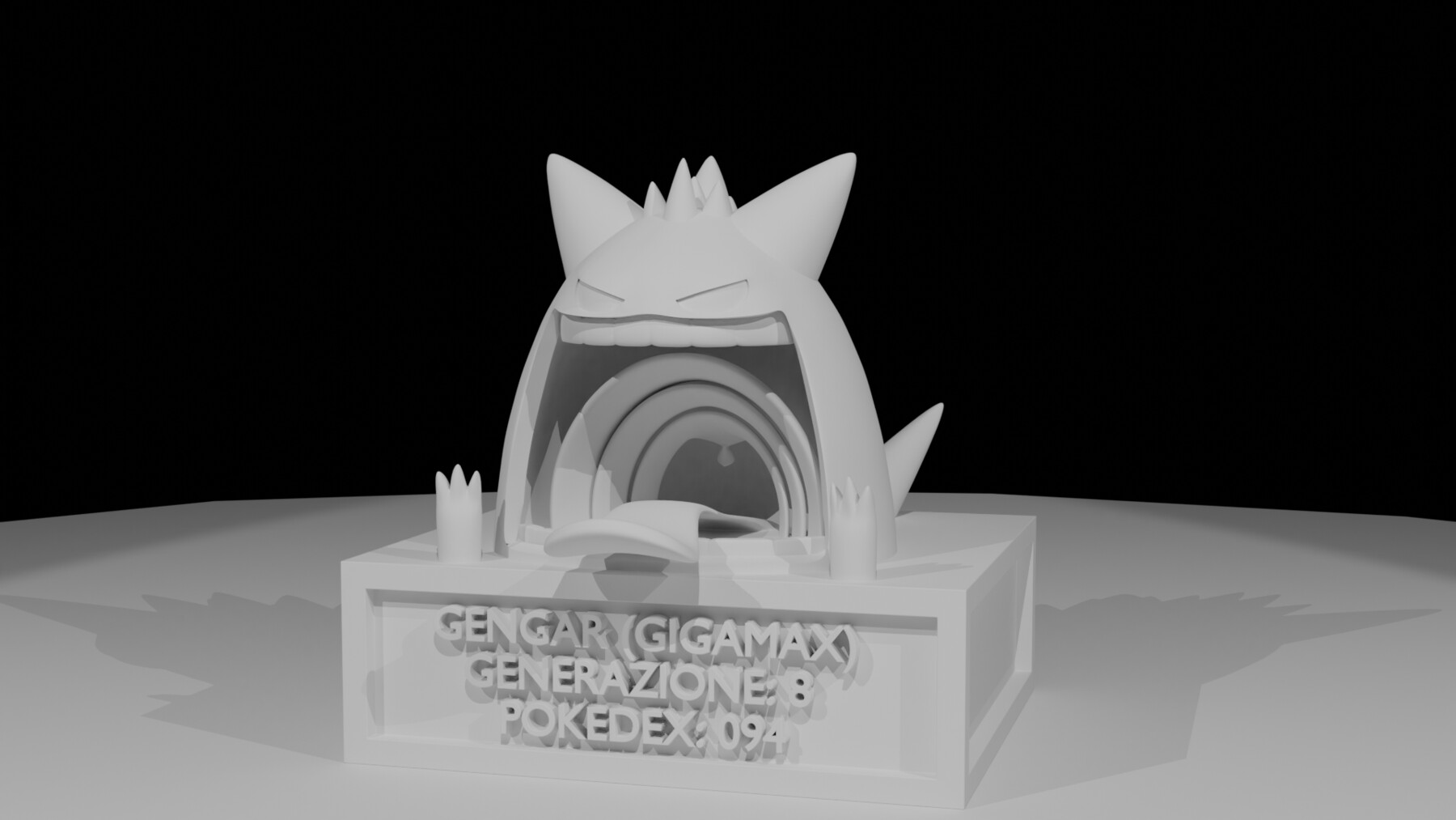 STL file gigantamax gengar pokemon 🐉・3D printable model to