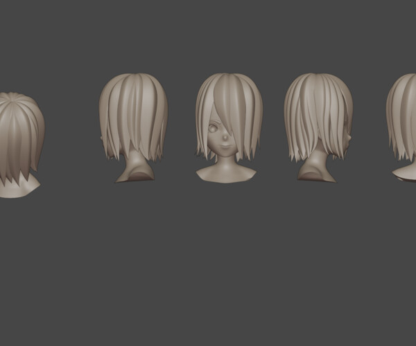 ArtStation - Hair Pack (10 models) | Game Assets