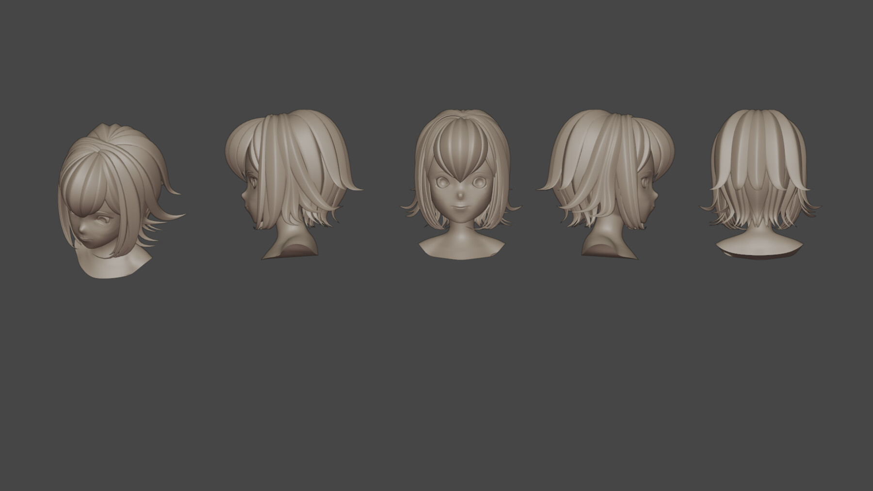 ArtStation - Hair Pack (10 models) | Game Assets