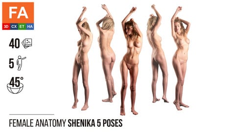 Female Anatomy | Shenika 5 Various Poses | 40 Photos