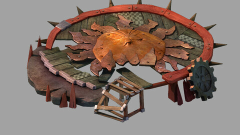 Black light hole - small wooden stand 02