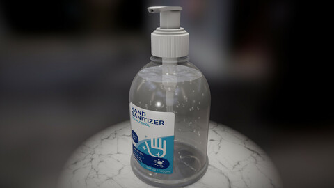 Hand Sanitizer Gel Alcohol Dispenser 4K PBR