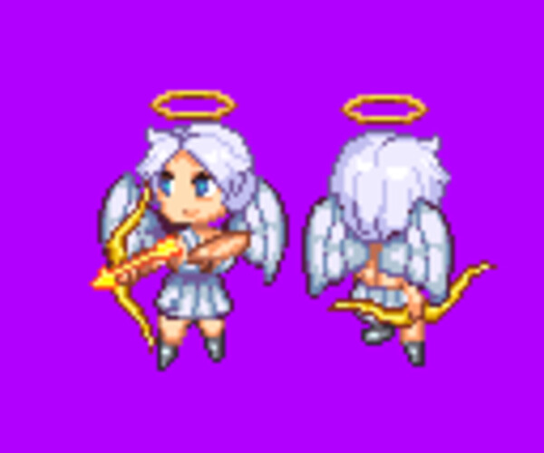 ArtStation - Pixel Art Chibi: Angel / Royal Pixel / Isometric | Game Assets