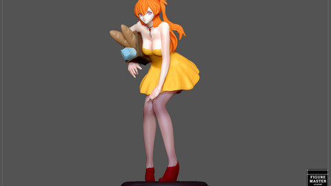 ASUKA LANGLEY CASUAL DRESS EVANGELION ANIME CUTE SEXY GIRL CHARACTER