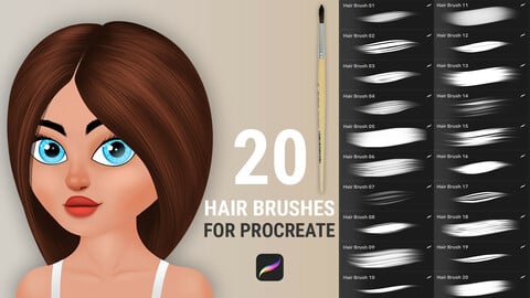 Hair Brushes for Procreate