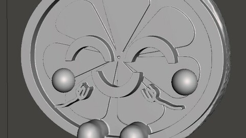 Llavero o Aro Media Naranja 2 STL