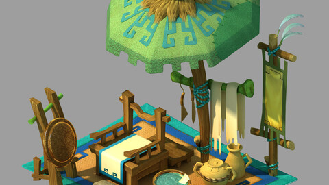 City - hairdresser booth