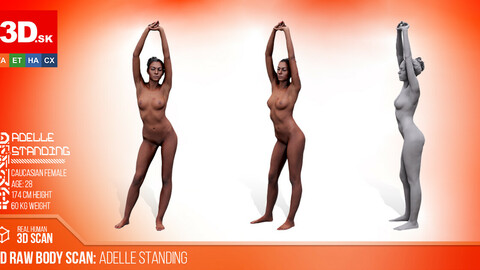 Cleaned 3D Body scan of Adelle Standing