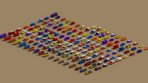 Voxel cars Assets