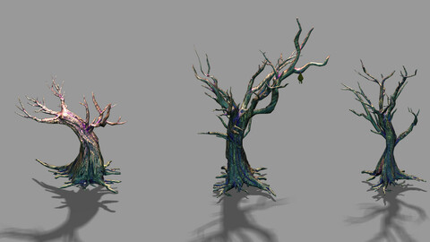 Dark forest - dead tree 01