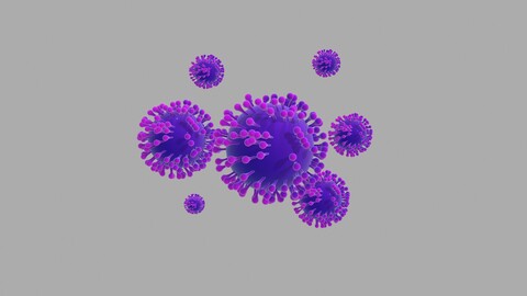3D Illustration of Viruses - Corona Virus