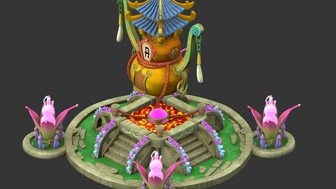 Cartoon Sky City - Laojun furnace