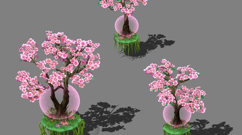 Cartoon Sky City - Jade Girl - Xiantao Tree