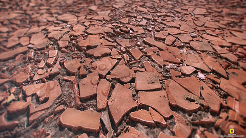 PBR - DEBRIS, ROOF, TILES, SOIL, RUBBLE - 4K MATERIAL