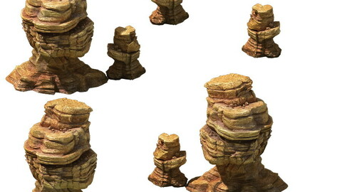 Game Model - Desert Gobi - Wind Stone 07