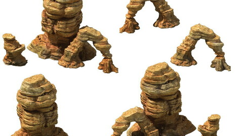 Game Model - Desert Gobi - Wind Stone 08